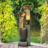 40Inches Pots Outdoor Garden Water Fountain With Warm Led Lights