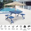 Siamese Folding Tables And Chairs-Plastic Ps Thickening