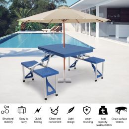 Siamese Folding Tables And Chairs-Plastic Ps Thickening
