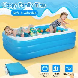 Inflatable Swimming Pools Family Swim Play Center Pool Blow Up Kiddie Pool