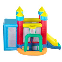 Inflatable Bounce House, Jumping Castle With Repair Kit And Carry Bag For Kids Indoor And Outdoor