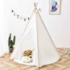 Teepee Tent For Kids - Play Tent For Boy Girl Indoor Outdoor Cotton Canvas Teepee Rt