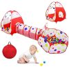 Kids Tent With Tunnel, Ball Pit Play House For Boys Girls, Babies And Toddlers Indoor& Outdoor Rt