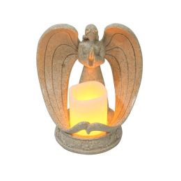 Resin Angel Candlestick Sculpture