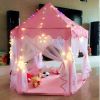 Outdoor Indoor Portable Folding Princess Castle Tent Children's Tent (Colored Star Lamp)