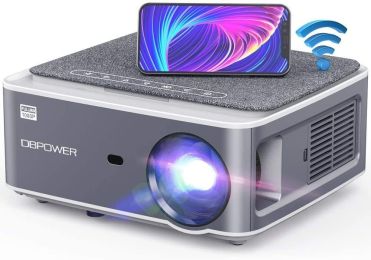 Dbpower Native 1080P Wifi Projector, Upgrade 9500L Full Hd Outdoor Movie Projector, Support 4D Keystone Correction, Zoom, Ppt, 300" Portable Mini Vide