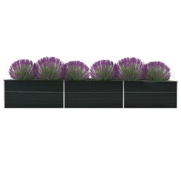 Garden Raised Bed Galvanized Steel 189"X31.5"X17.7" Anthracite