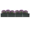 Garden Raised Bed Galvanized Steel 236.2"X31.5"X30.3" Anthracite