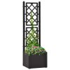 Garden Raised Bed With Trellis And Self Watering System Anthracite