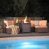 Outdoor 30 Inch Rectangular Gas Stove With Lid 50,000 Btu Rattan Look