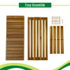 Beefurni Acacia Wood Shoe Rack Bench Strong Weight Bearing Upto 350 Lbs Best Ideas For Entryway Frontdoor Bathroom, Natural Color