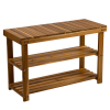 Beefurni Acacia Wood Shoe Rack Bench Strong Weight Bearing Upto 350 Lbs Best Ideas For Entryway Frontdoor Bathroom, Natural Color