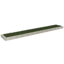 Gabion Raised Bed Galvanized Steel 236.2"X39.4"X7.9"