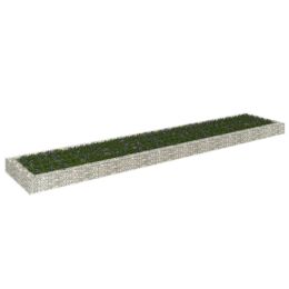 Gabion Raised Bed Galvanized Steel 196.9"X39.4"X7.9"
