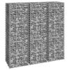 Gabion Raised Beds 3 Pcs 11.8"X11.8"X39.4" Iron