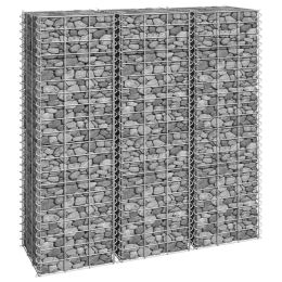 Gabion Raised Beds 3 Pcs 11.8"X11.8"X39.4" Iron