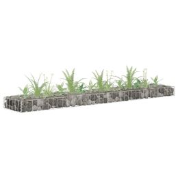 Gabion Raised Bed Galvanized Steel 70.9"X11.8"X3.9"