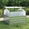 Garden Raised Bed With Greenhouse 39.4"X39.4"X33.5" Silver