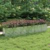 Garden Raised Bed 189"X31.5"X30.3" Galvanized Steel Silver