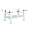 110*60*45.5Cm Double-Glazed Dining Table Stainless Steel Table Legs