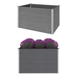 Garden Raised Bed Wpc 59.1"X39.4"X35.8" Gray