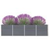 Raised Garden Bed 126"X15.7"X30.3" Galvanised Steel Gray