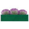 Raised Garden Bed 126"X15.7"X30.3" Galvanised Steel Green