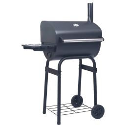 Charcoal Bbq Grill Smoker With Bottom Shelf Black