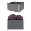 Garden Raised Bed Wpc 39.4"X39.4"X21.3" Gray