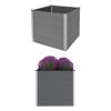 Garden Raised Bed Wpc 39.4"X39.4"X35.8" Gray