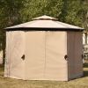 11.8 Ft. W X 11.8 Ft. D Patio Outdoor Gazebo, Double Roof Soft Canopy Garden Backyard Gazebo With Mosquito Netting Suitable For Lawn, Garden, Backyard