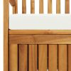 Storage Bench With Cushion 66.9" Solid Acacia Wood