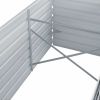 Garden Raised Bed Galvanized Steel 126"X31.5"X31.3" Gray