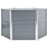 Garden Raised Bed Galvanized Steel 50.8"X50.8"X31.3" Gray