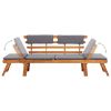 2-In-1 Garden Daybed With Cushion 74.8" Solid Acacia Wood