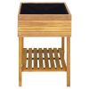 Raised Garden Planter 30.9"X23"X30.9" Solid Acacia Wood