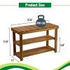 Beefurni Acacia Wood Shoe Rack Bench Strong Weight Bearing Upto 350 Lbs Best Ideas For Entryway Frontdoor Bathroom, Natural Color
