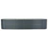 Garden Raised Bed 157.4"X31.4"X31.8" Galvanized Steel Gray