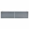 Garden Raised Bed Galvanized Steel 126"X31.5"X31.3" Gray