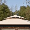 11.8 Ft. W X 11.8 Ft. D Patio Outdoor Gazebo, Double Roof Soft Canopy Garden Backyard Gazebo With Mosquito Netting Suitable For Lawn, Garden, Backyard