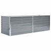 Garden Raised Bed Galvanized Steel 94.5"X31.5"X31.3" Gray