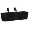 Garden Planters 2 Pcs Water Hyacinth Black