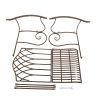 Outdoor Rocking Chair Black Wrought Iron Porch Patio Rocker Metal Extra Wide