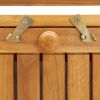 Storage Bench With Cushion 58.2" Solid Acacia Wood