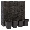 Garden Raised Bed With 4 Pots Water Hyacinth Black