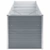 Garden Raised Bed Galvanized Steel 126"X31.5"X31.3" Gray