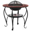 Mosaic Fire Pit Table Terracotta And White 26.8" Ceramic
