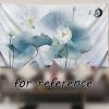 Chinese Painting Lotus Bedroom Tapestry Tv Backdrop Wall Tapestry Living Room Tapestry Decoration, 39X51 Inch