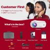 Mooka Native 1080P Projector With Wifi And Bluetooth, 8500L Fhd Movie Projector For Outdoor, Hi-Fi Speaker, Zoom, Sleep Timer, Bag, Support 300" Scree