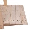Free Shipping Garden Bridge, Classic Wooden Arch With Safety Rails Natural Finished Footbridge, Decorative Pond Landscaping, Backyard Creek Or Farm  Y